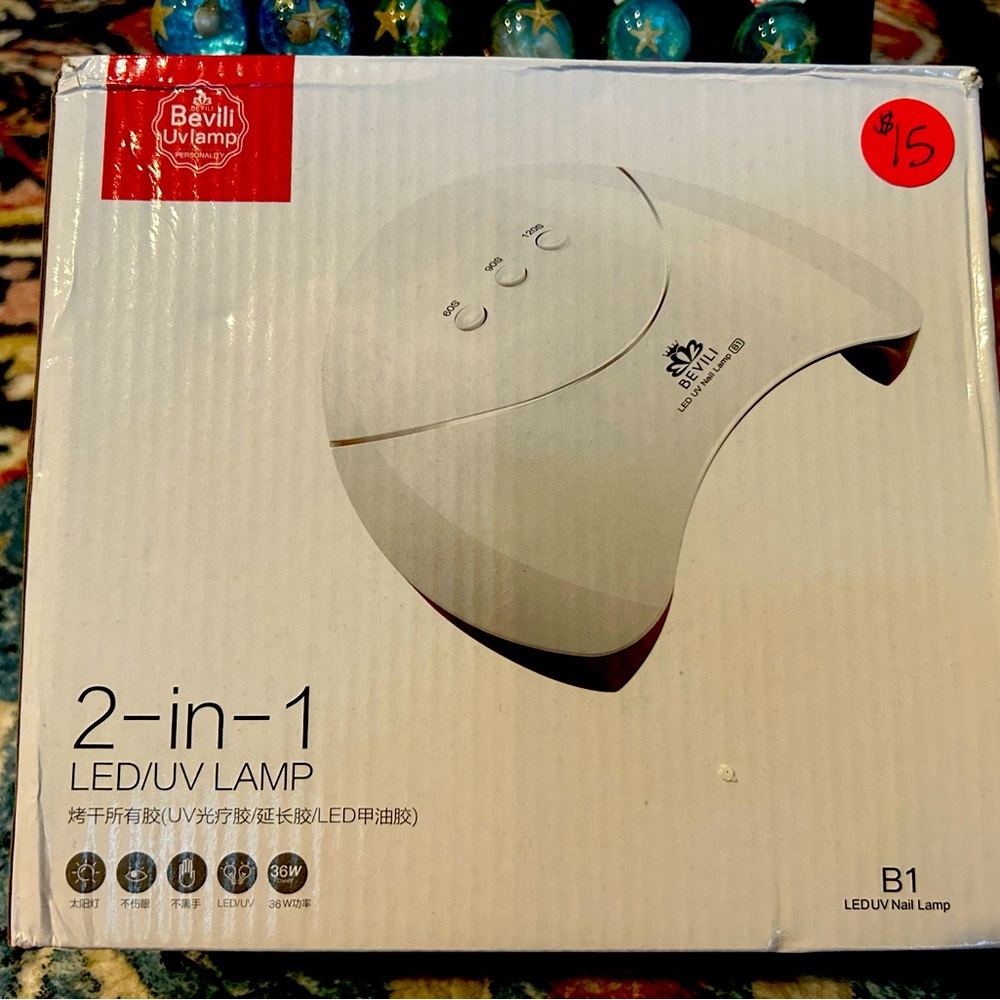 *New in box Bevili LED/UV 2-in-1 Nail Lamp